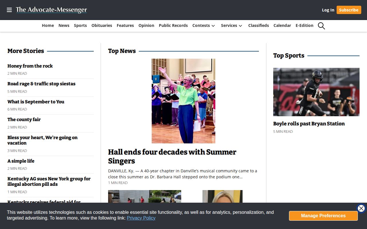 Advocate-Messenger local news homepage for Boyle County